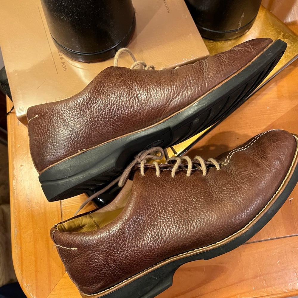 Paola Sesto Brown Leather Oxford Shoes Sz 8.5M - Picture 7 of 8